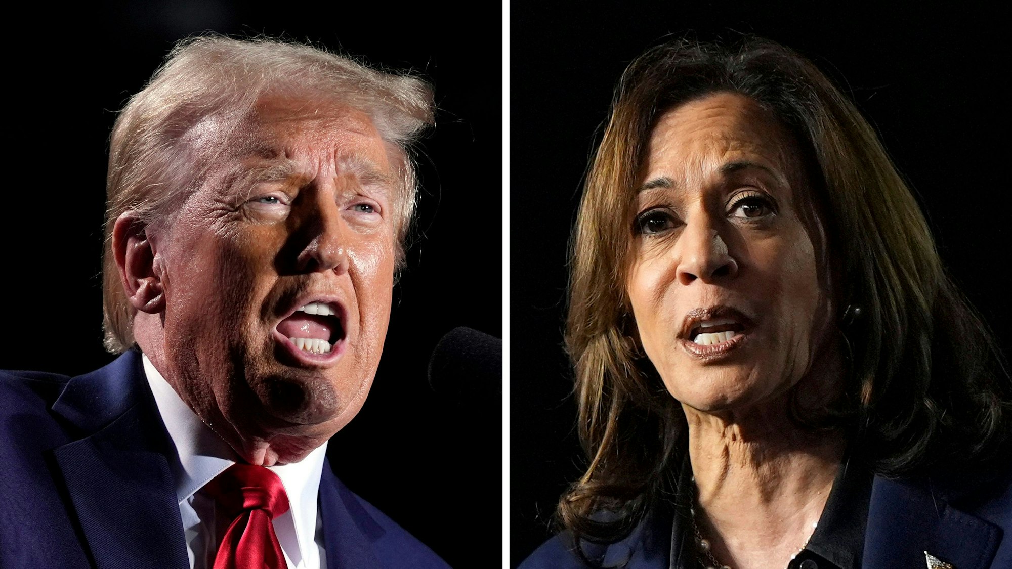 Die US-Präsidentschaftskandidaten Donald Trump und Kamala Harris