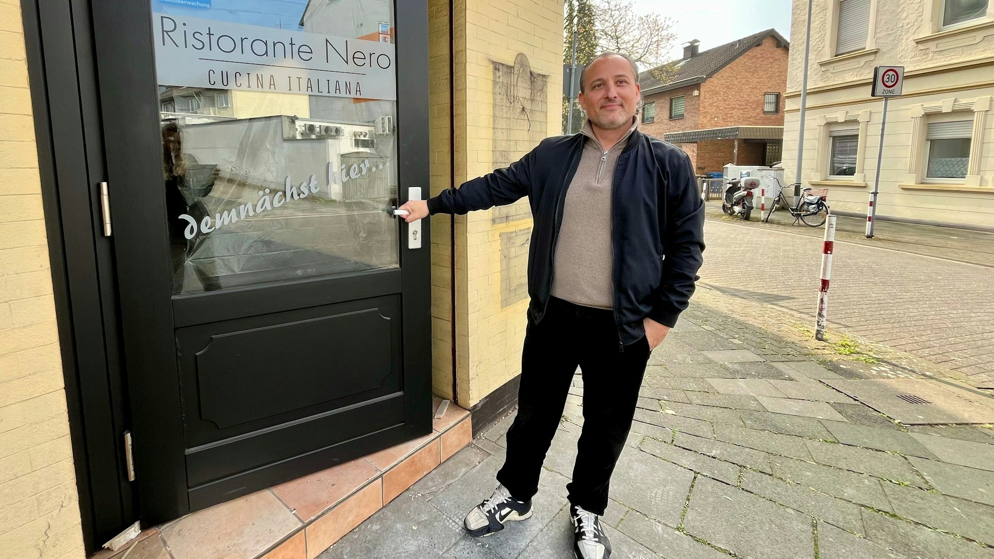 Silvio Gallo an seinem neuen Restaurant „Nero“.