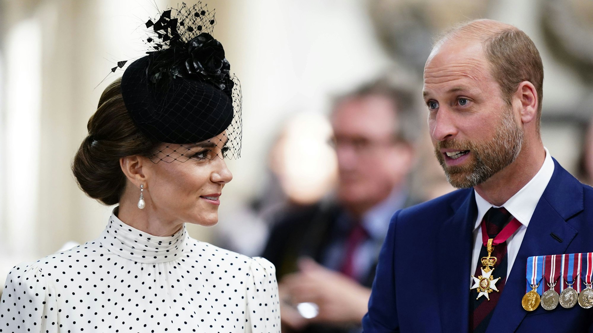 Der 80. Jahrestag des VE-Day: Prinz William und Prinzessin Kate nehmen am 8. Mai 2025 an einem Dankgottesdienst in der Westminster Abbey in London teil.